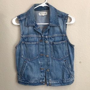 Madewell pocket jean vest